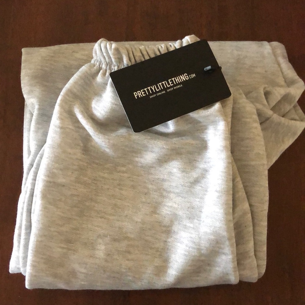 PLT Grey Basic Cuffed Hem Jogger